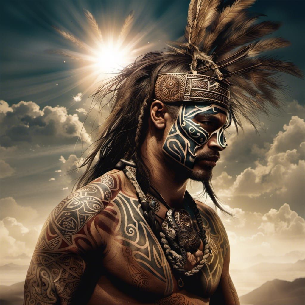 Maori Warrior Pulls Down the Sun