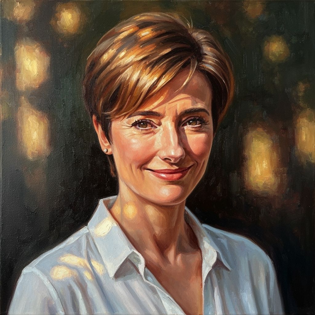 Emma Thompson's Impressionistic Portrait in Golden Hour Ligh...