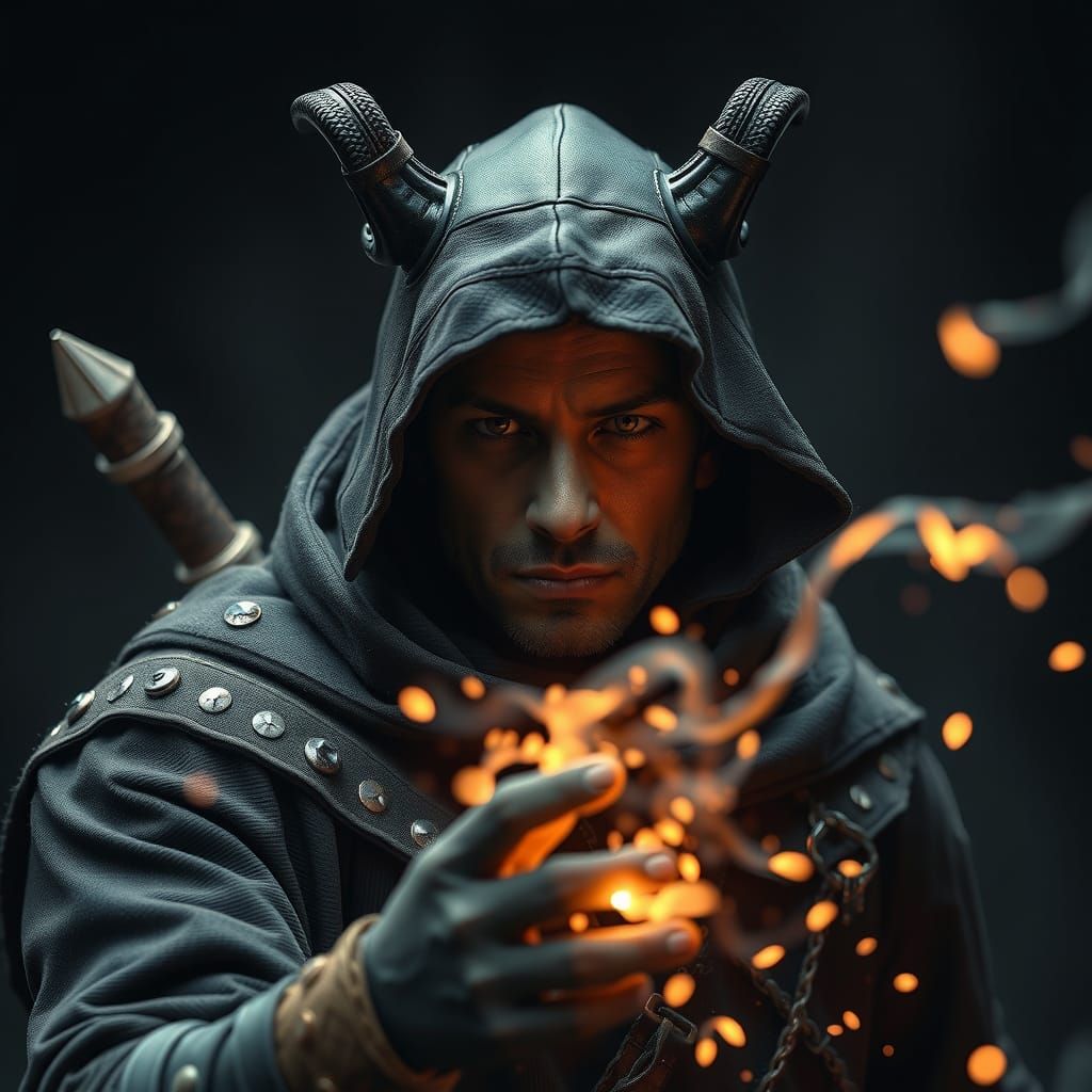 Cinematic Portrait of Tym Blackrat the Mage