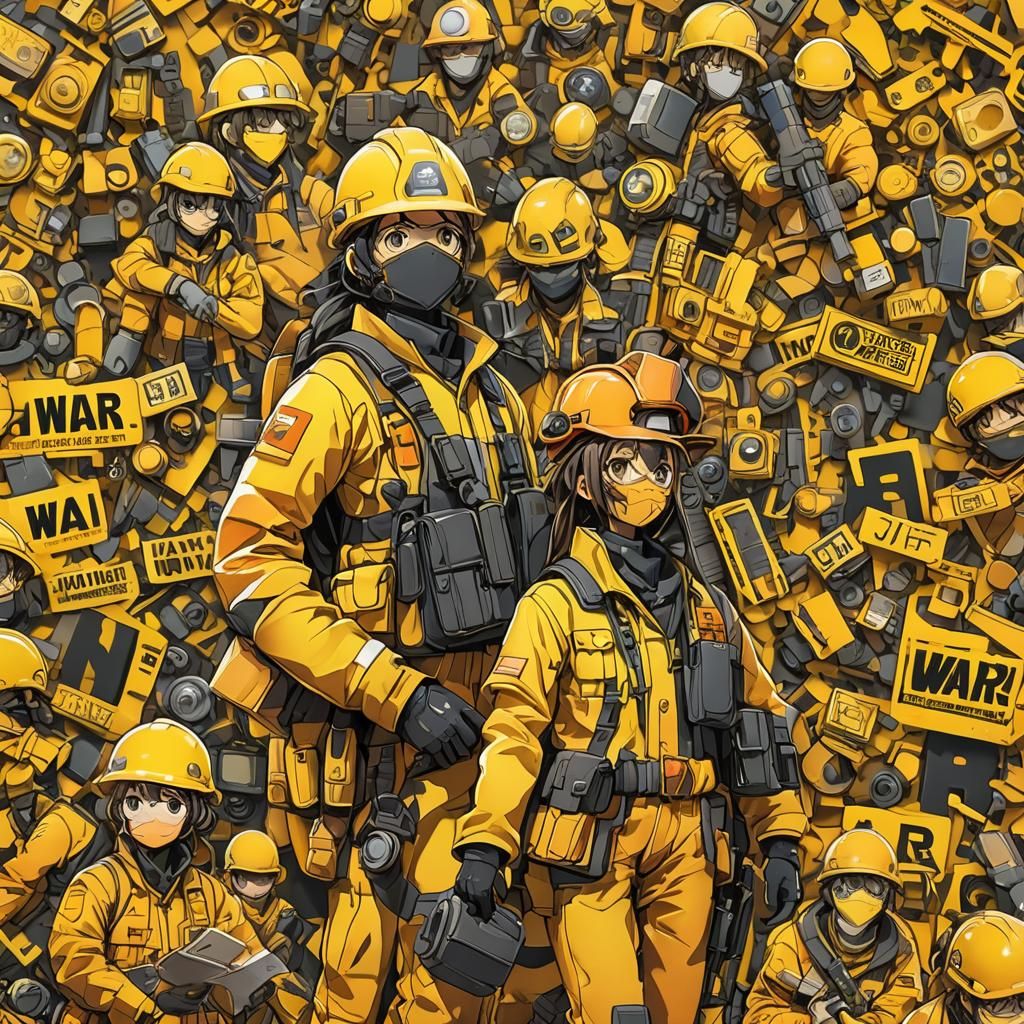 Vibrant 3D Anime Art for Workplace Safety