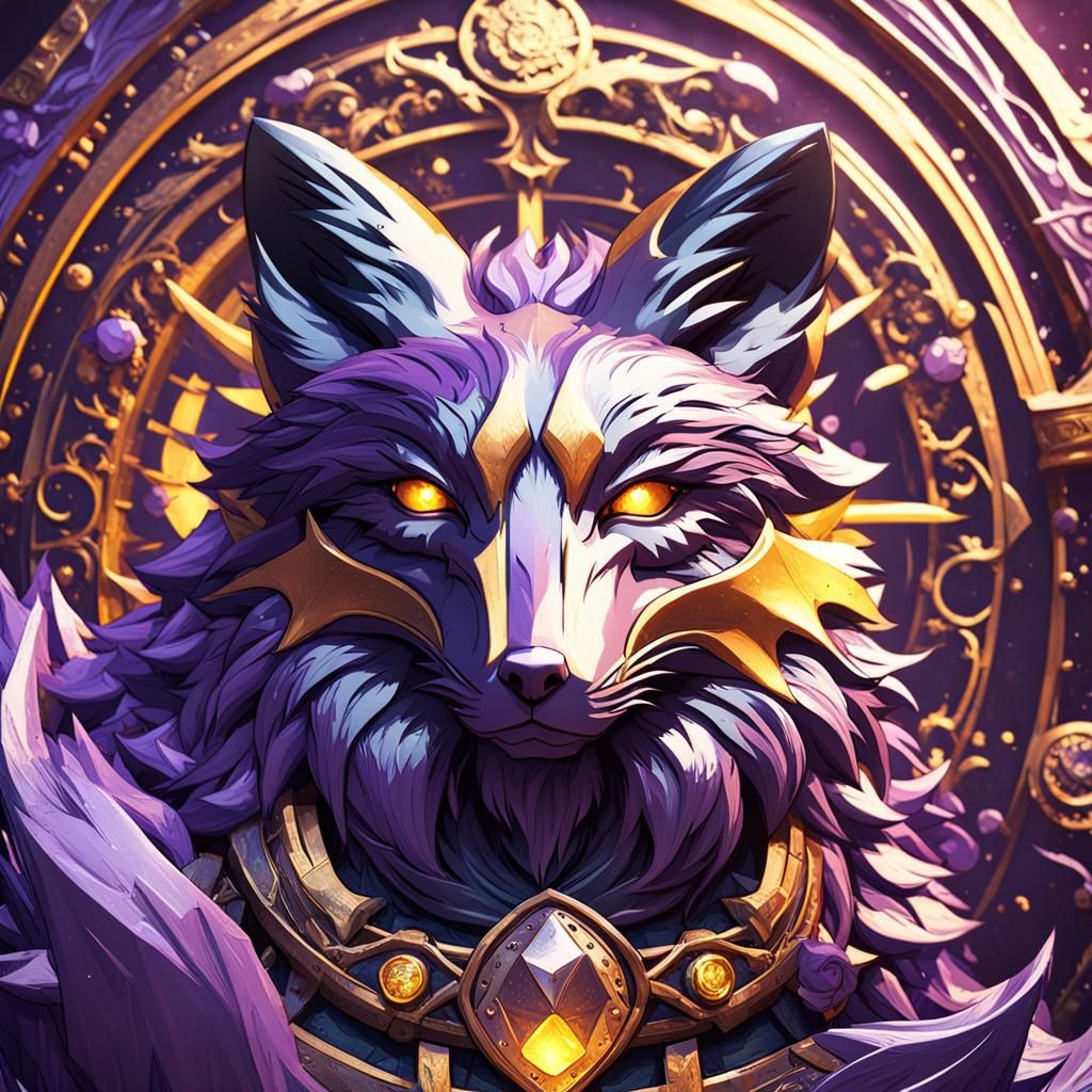 Adamantite Fox in Dark Fantasy Style