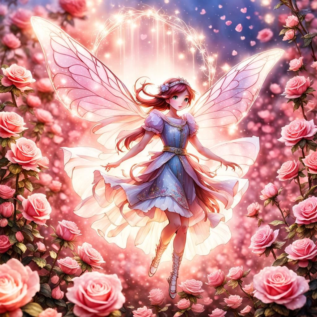 Rosepetal Pixies: Tiny Winged Enchantments