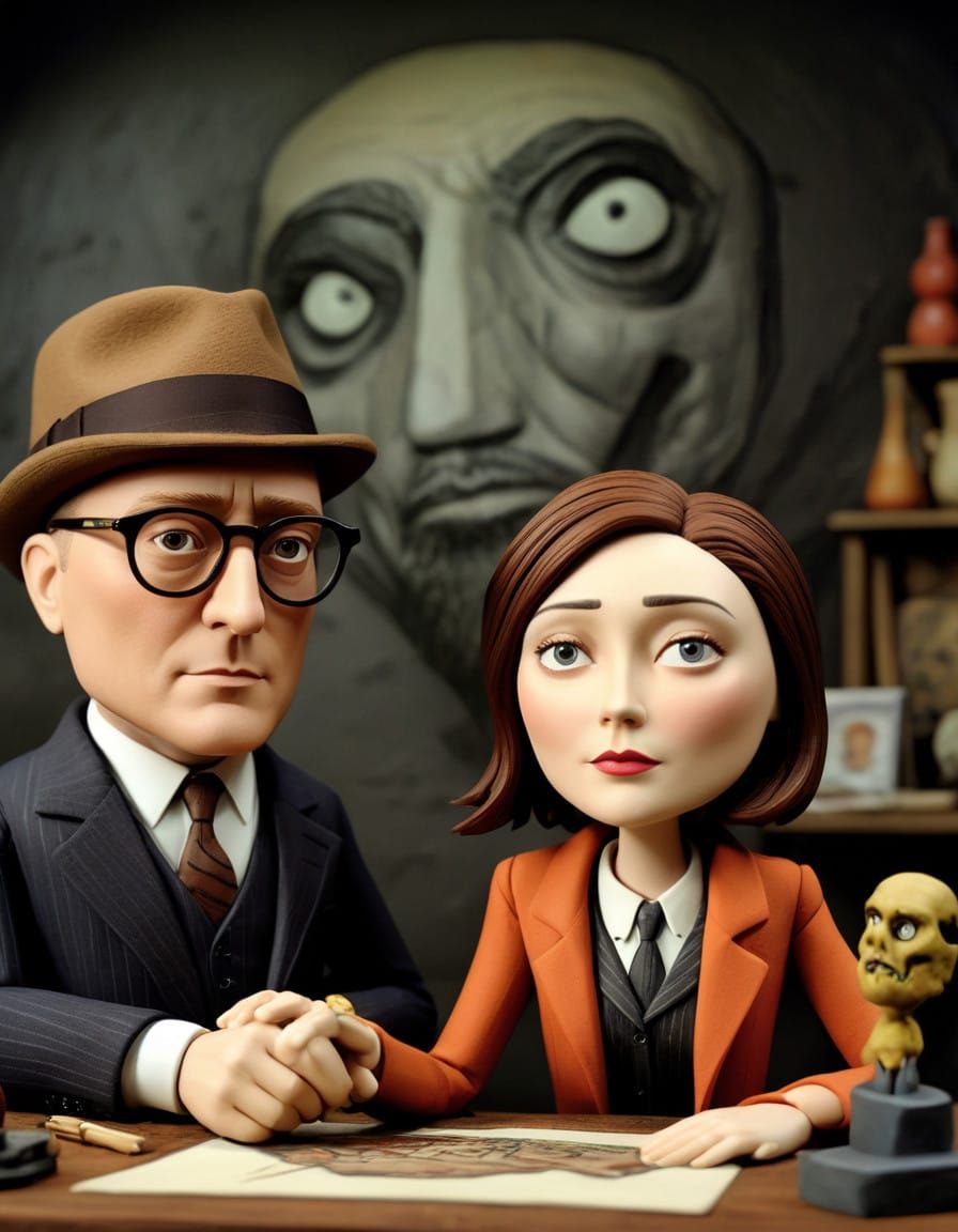 Whimsical Stop-Motion Scene of FBI Partners in Claymation St...