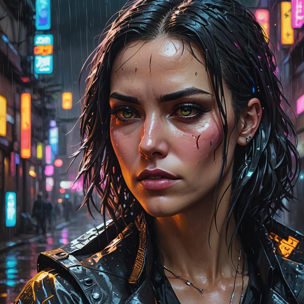 Cyberpunk Portrait of a Gothic Woman in 2099