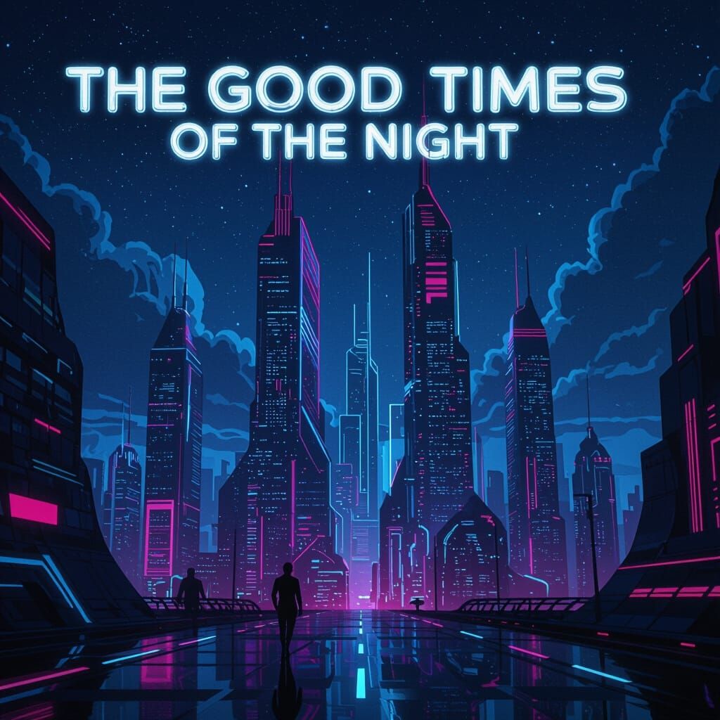 Futuristic Neon Cityscape at Night