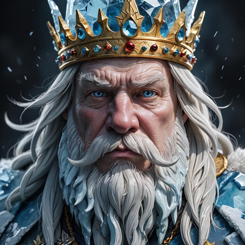 Hyperrealistic Portrait of the Ice King