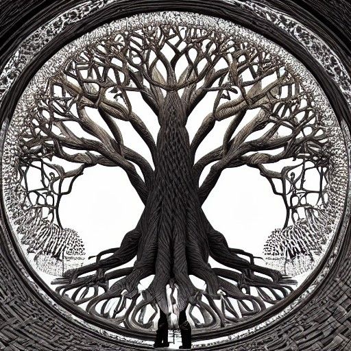 Babylonian Tree of Life on Wicker Throne