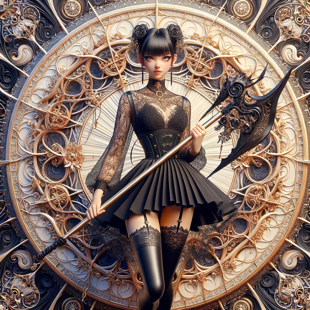 Strange Style, Bold Anime Splash Art : Polearm Posing