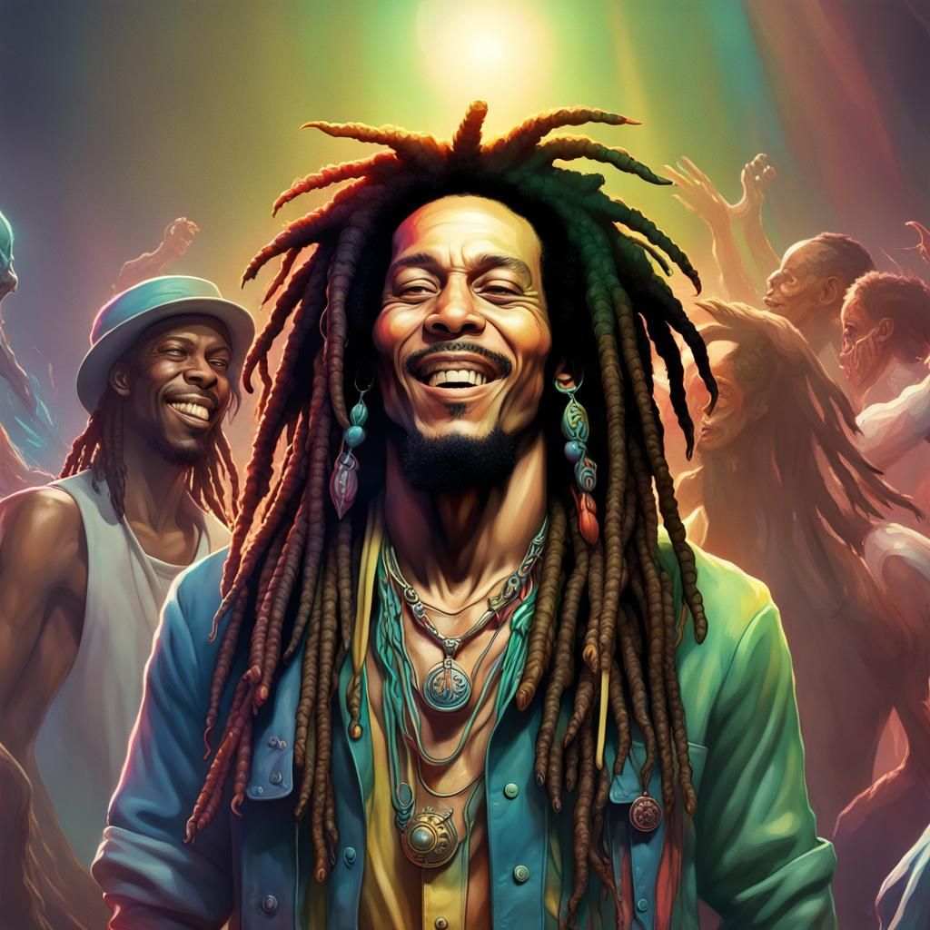 Alien Party with Musician: Hyperdetailed Concept Art