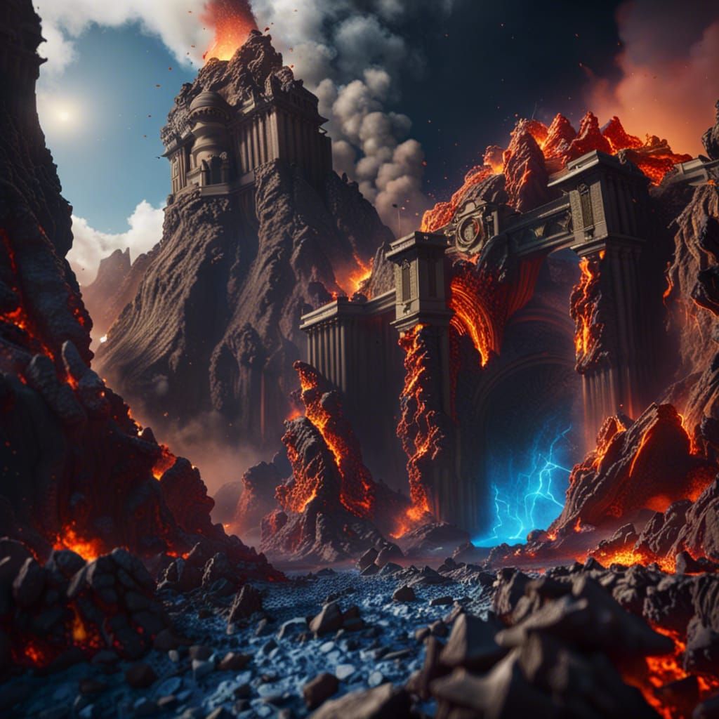 Pure Gold Volcano Erupts, Destroying Atlantis