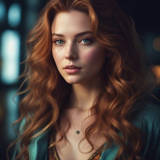 AI Portrait of a Beautiful Brunette