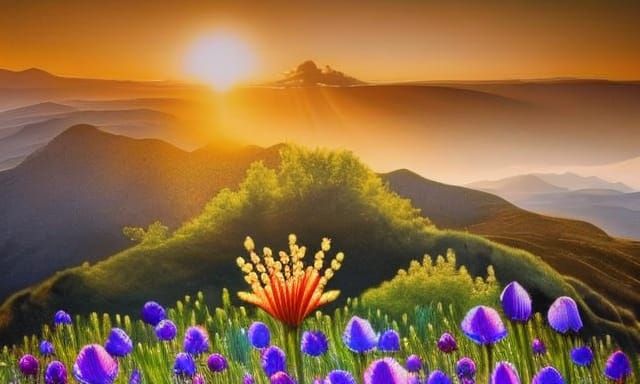 Hyperdetailed Wildflower Close-up in Bloom