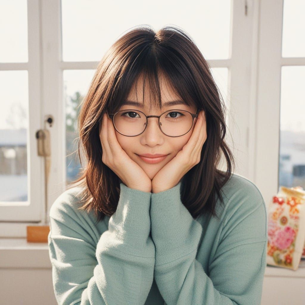 Beautiful Japanese Woman Portrait in Hyperrealistic Style