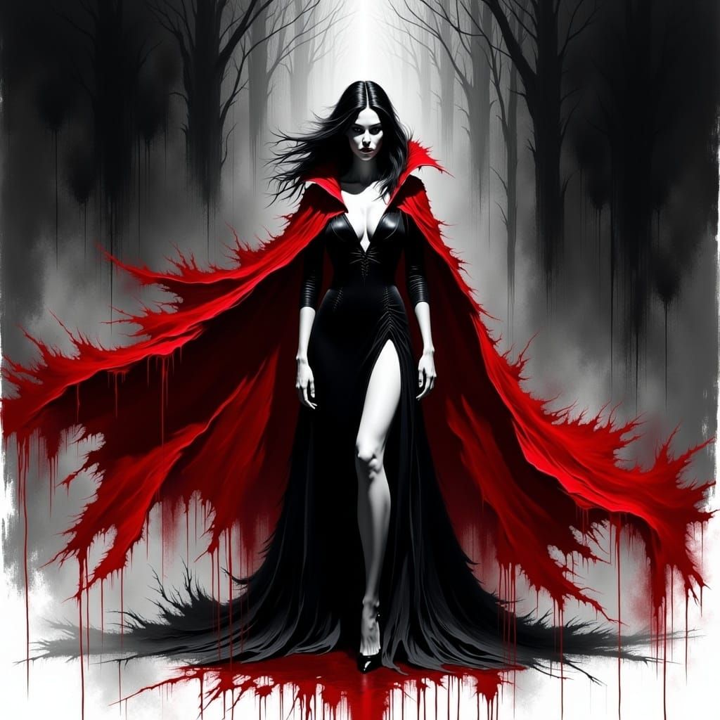 Outlaw Vampire in Gothic Black and White