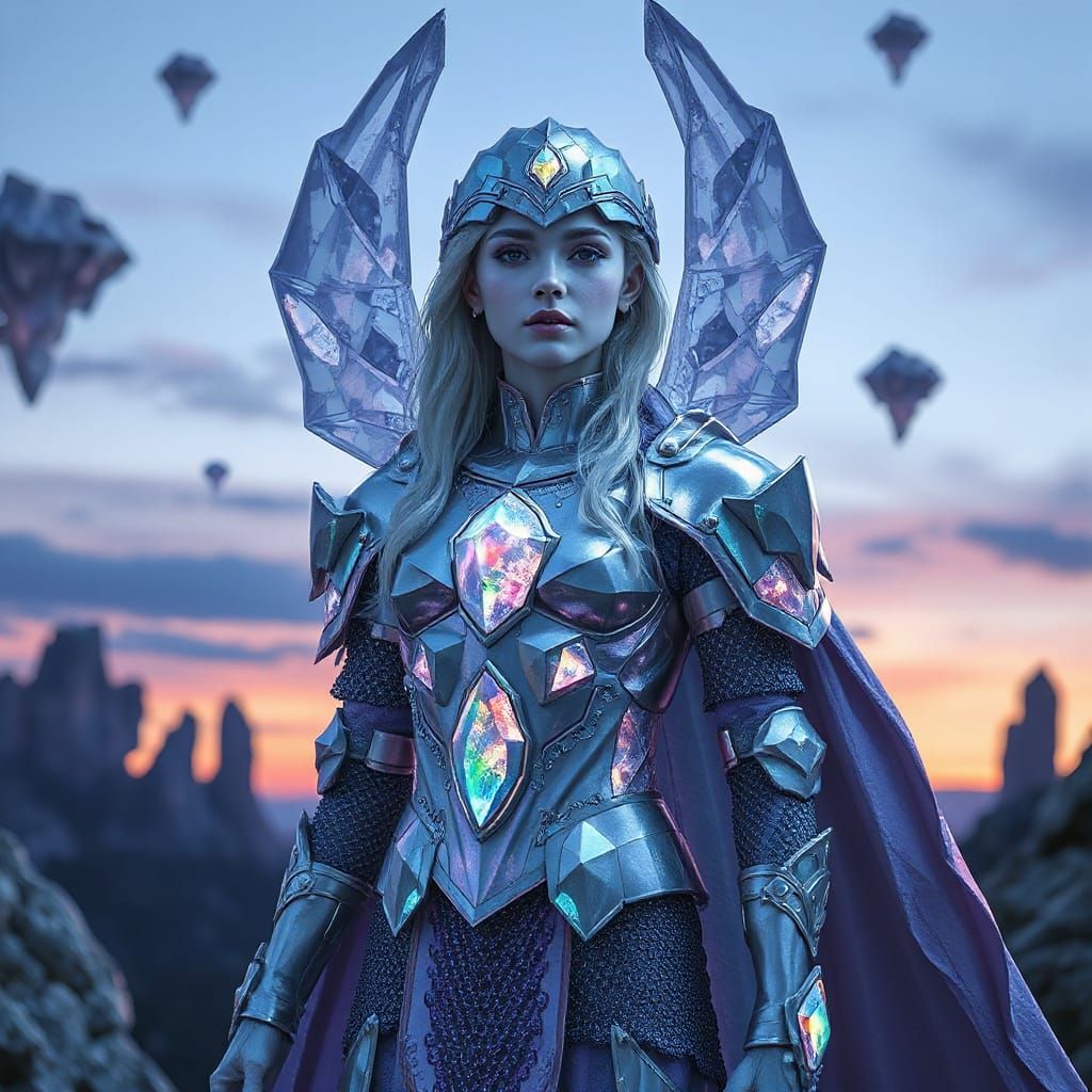 Crystal Guardian Princess in Luminous Fantasy Art