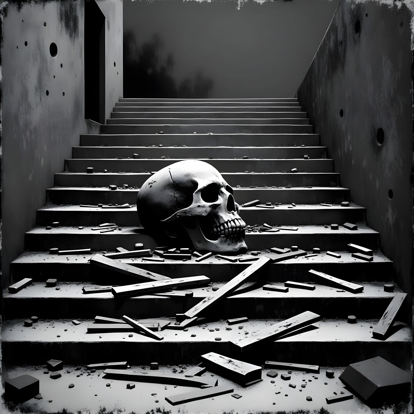 Surreal Pop Art Depiction of Violence and Chaos