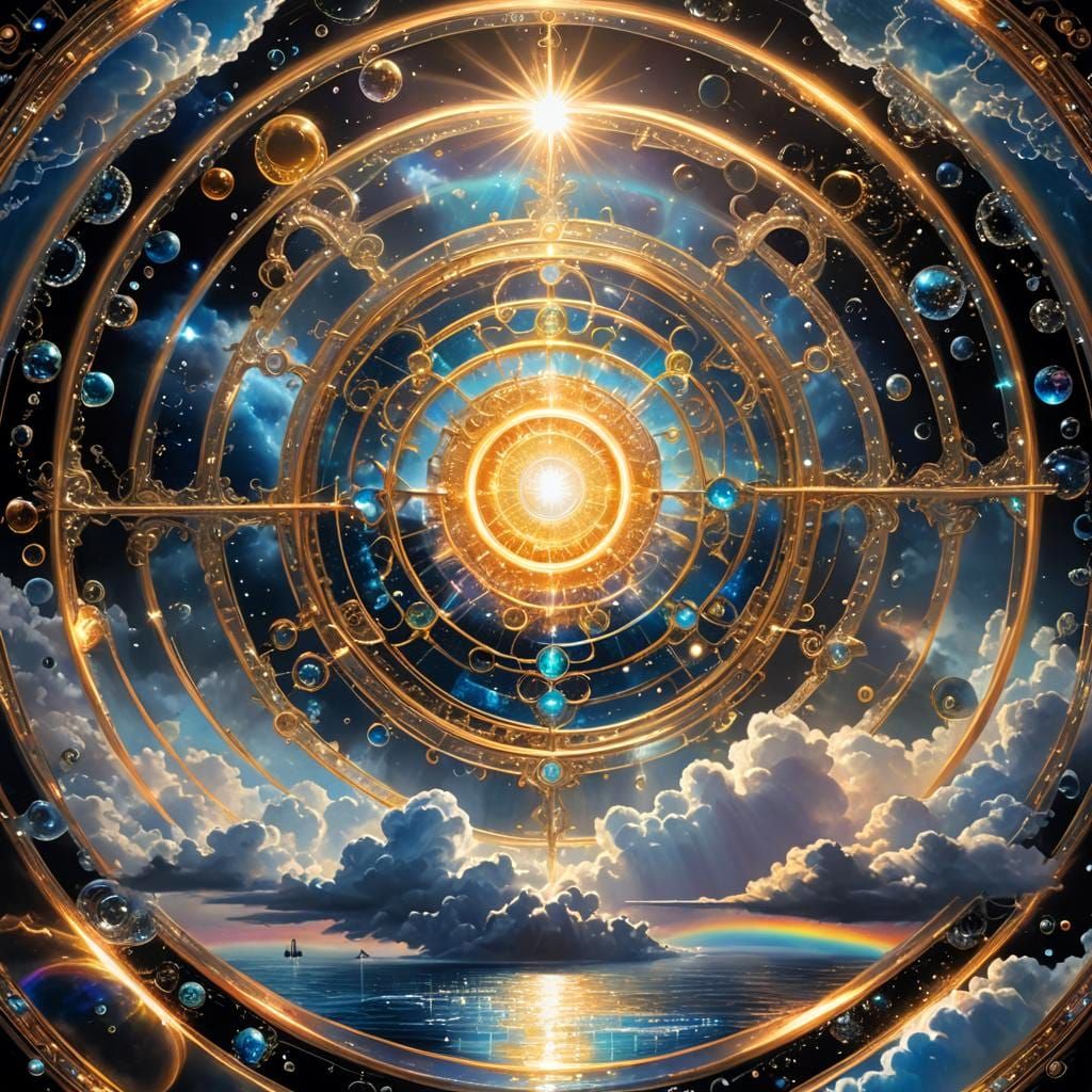 Divine Sky Spell: Sunbathing on a Cloud in 8K