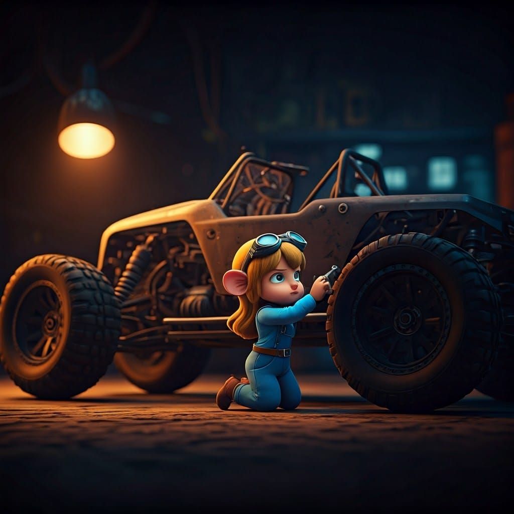 Gadget Hackwrench in Cinematic Repair Scene