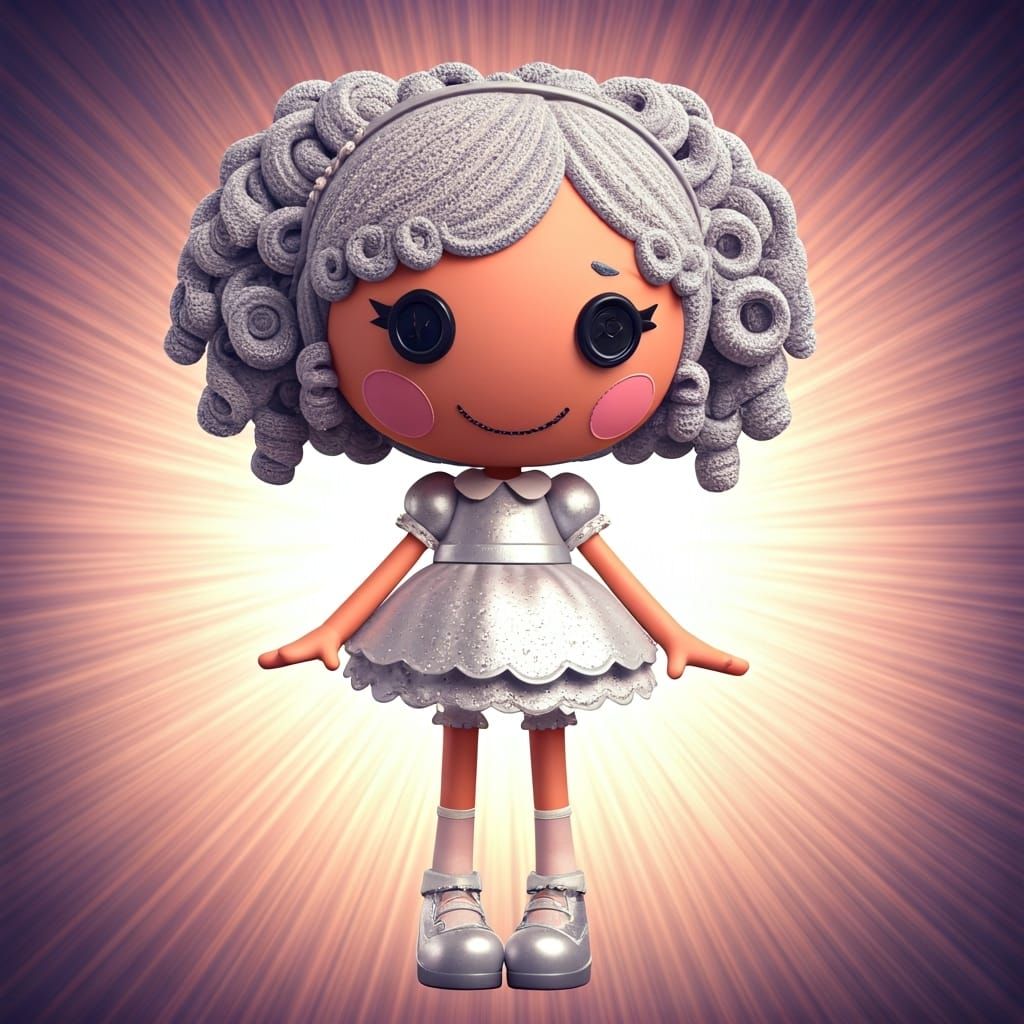 Heroic Lalaloopsy Character in Pixar-Inspired 3D Art
