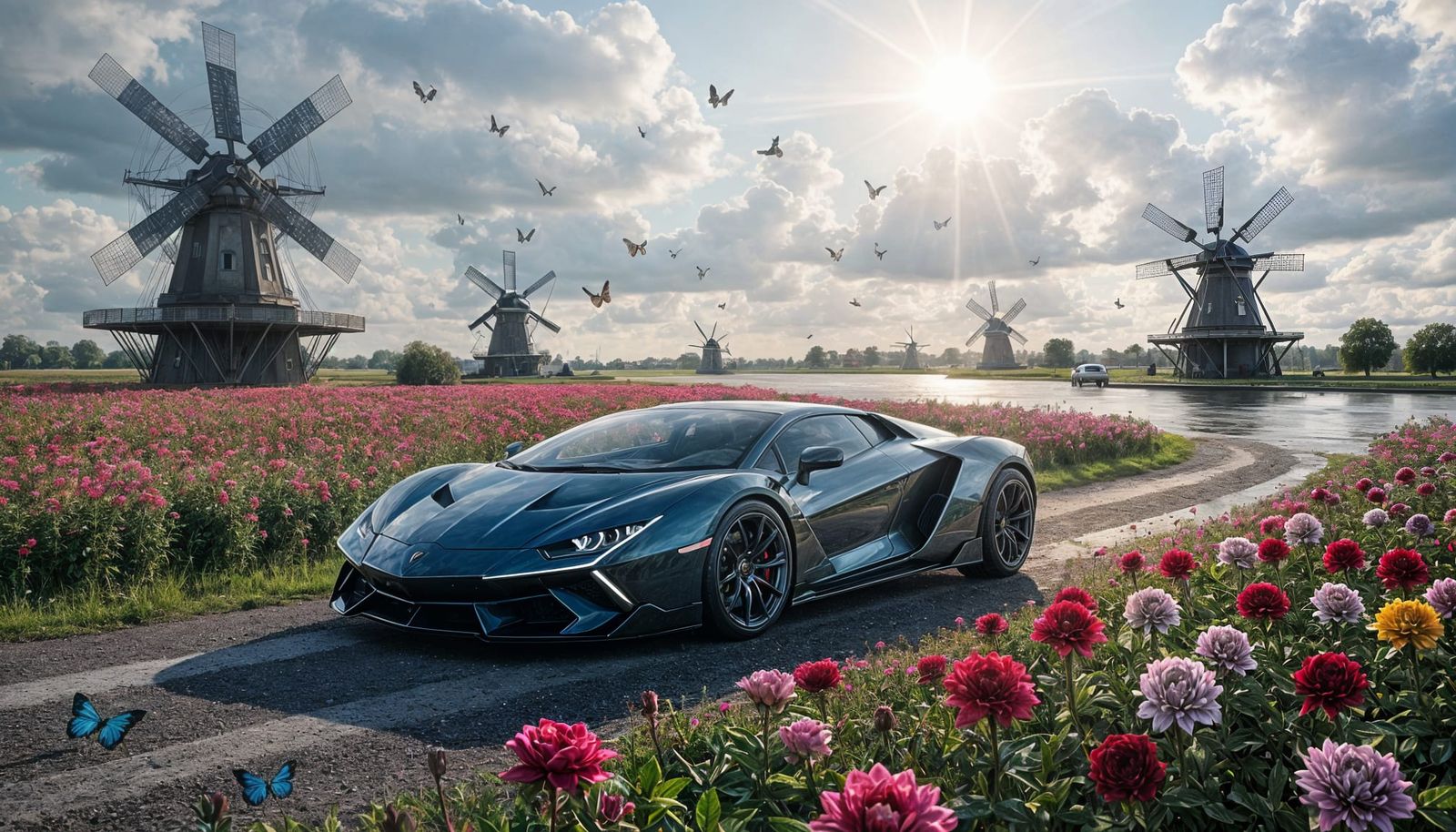 Lamborghini Terzo Millennio in Dutch Rose Field