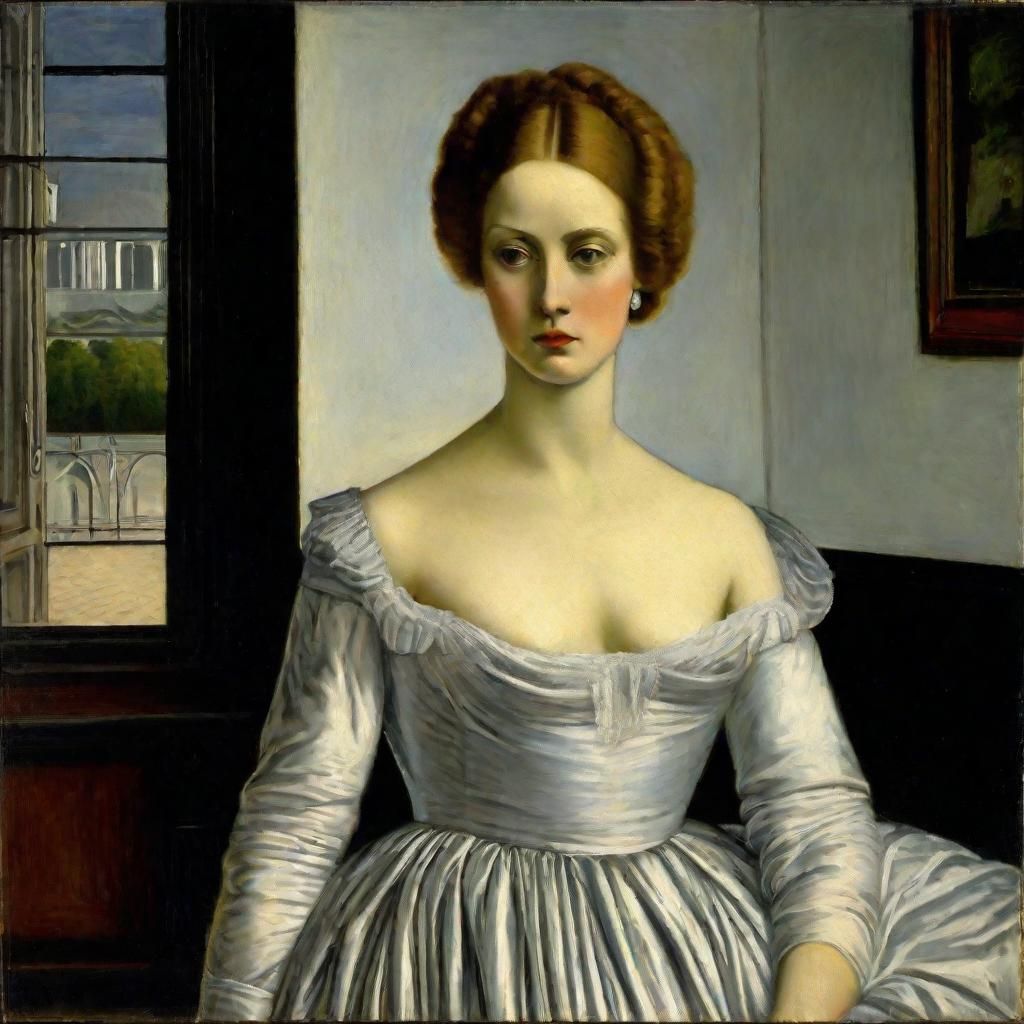 Ethereal Portrait of Woman in Surrealist Style