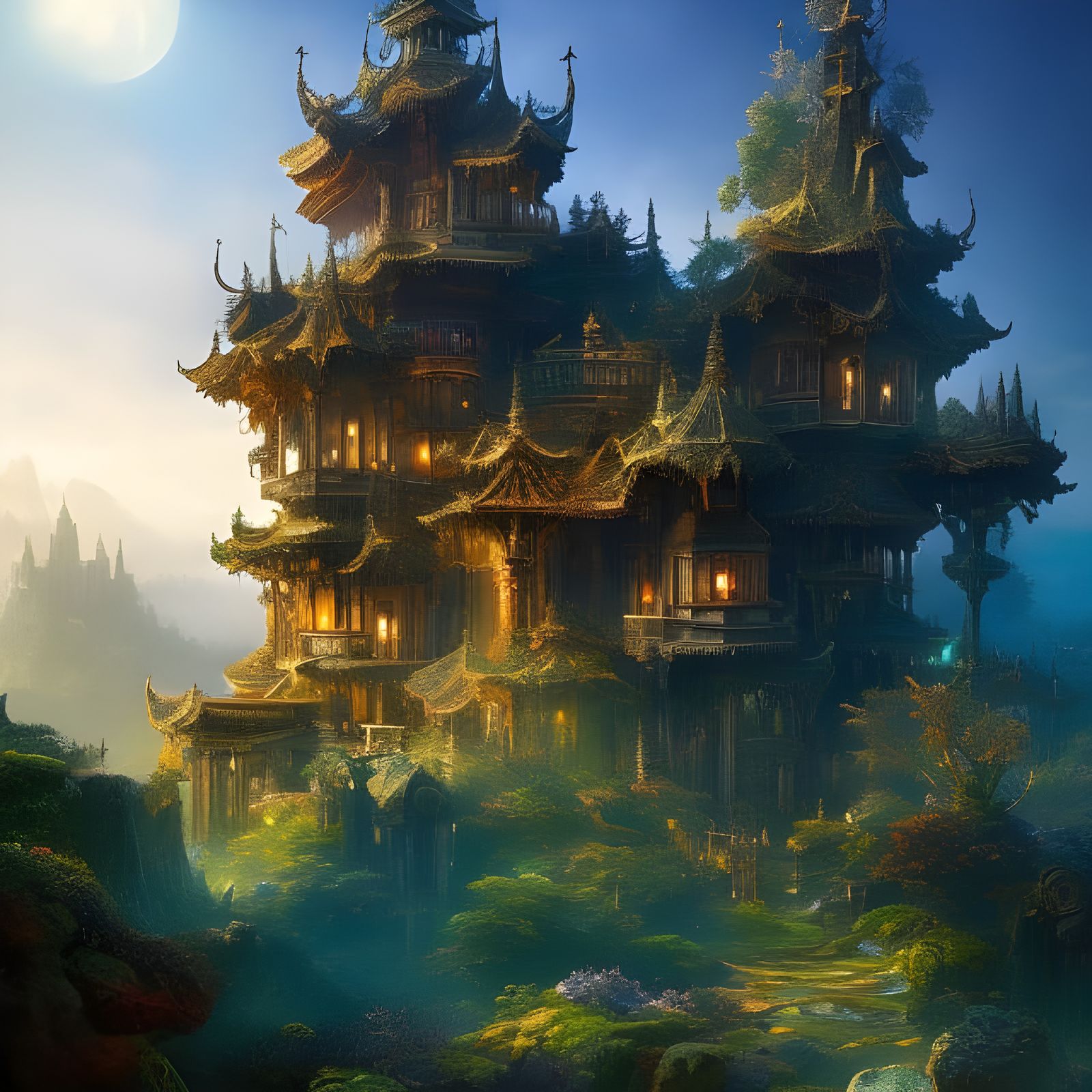 18th Century Asian Gothic Castle