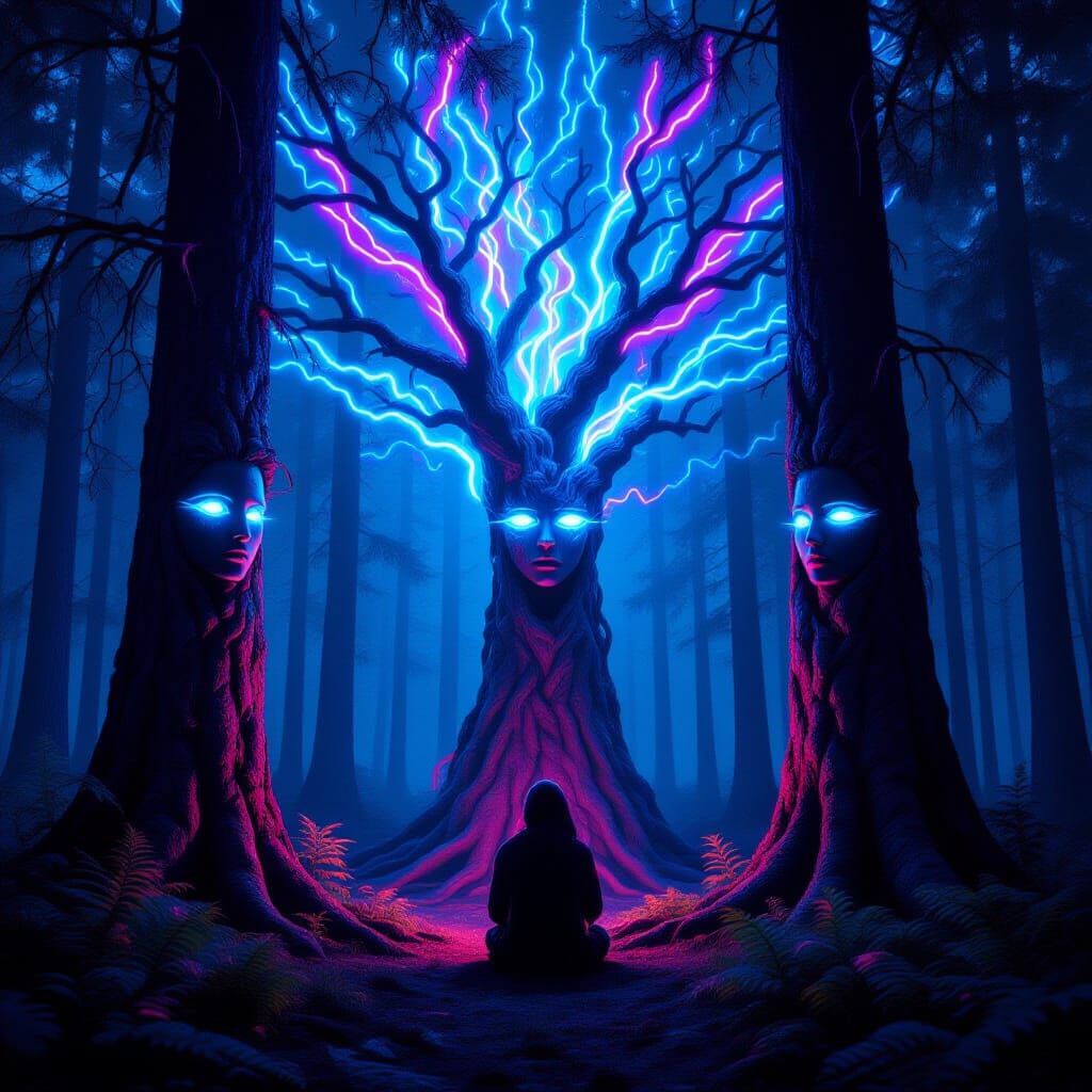 Psychedelic Necromancer Among Neon Trees