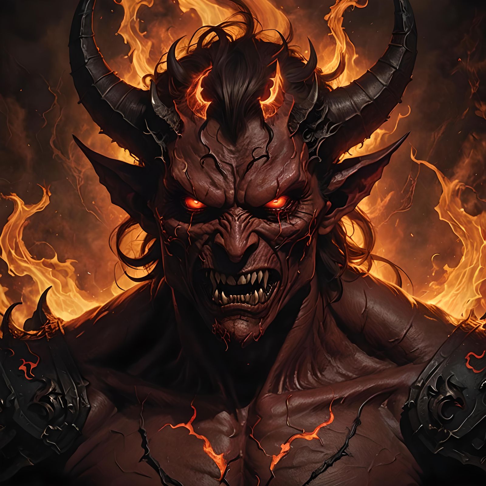 Simple AI Generated Image of a Demon