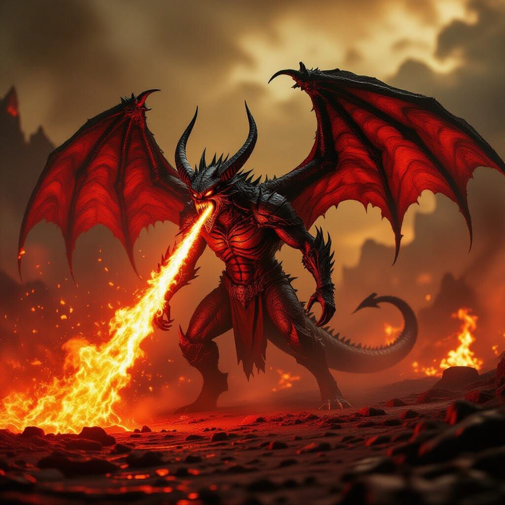 Giger-Inspired Alien Dragon in Hell - Cinematic Film Still