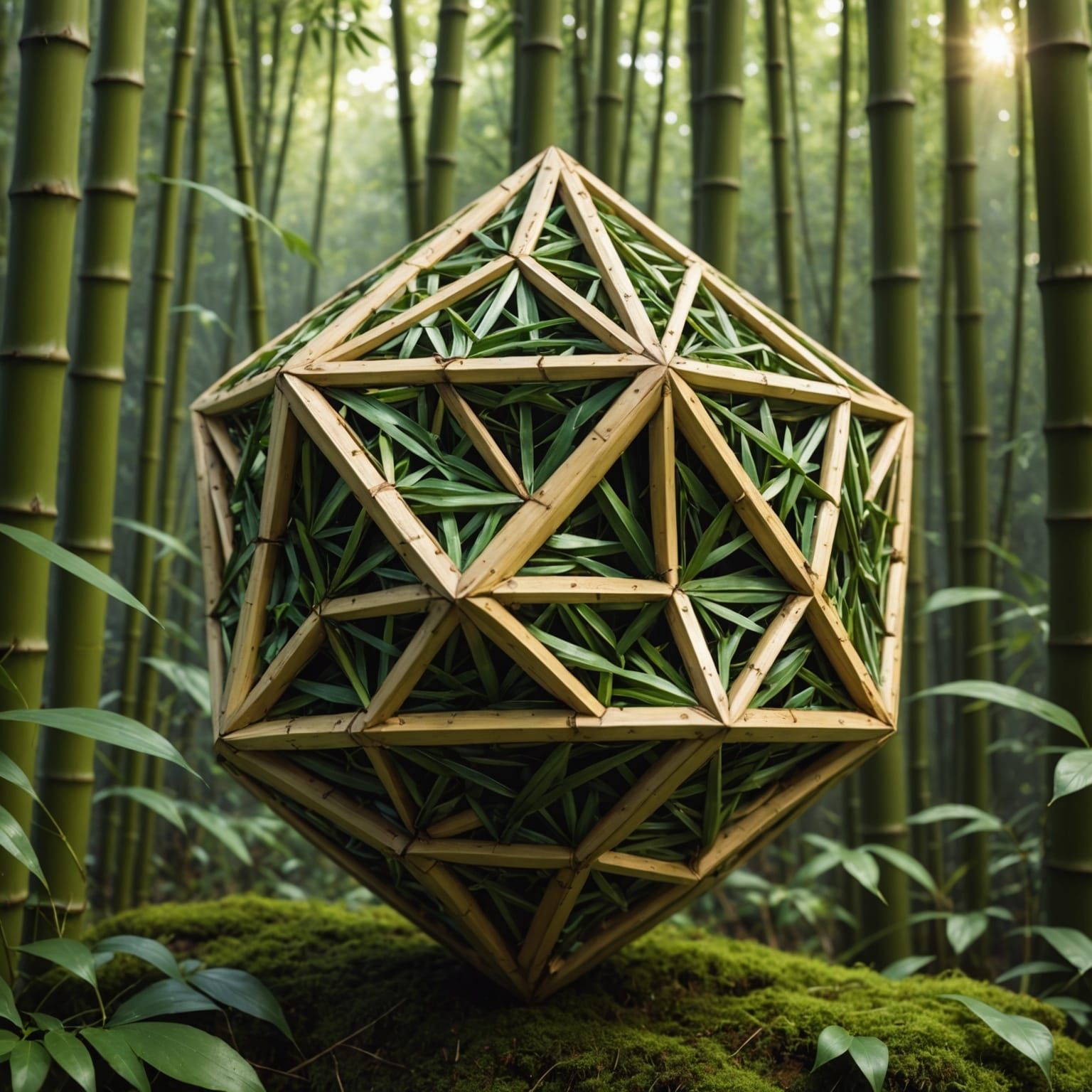 Hyperrealistic Bamboo Retreat for an Elf