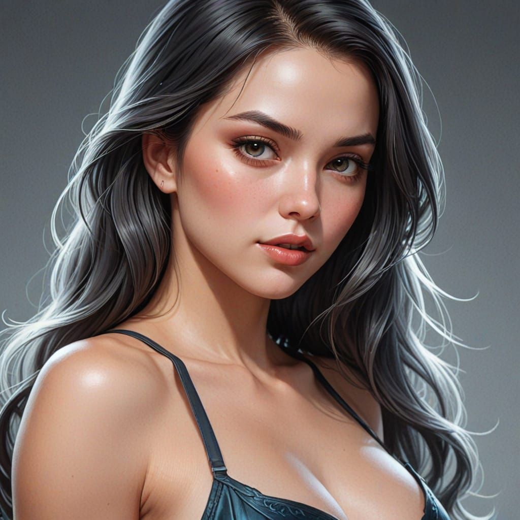 Striking Digital Painting of a Woman