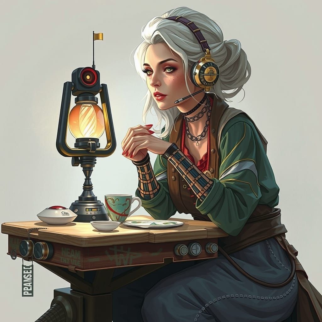 Cyberpunk Surrealist Landscape in Vibrant Digital Art