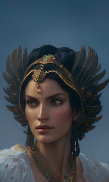 Ognyena Maria Portrait in Hyperdetailed Comic Style