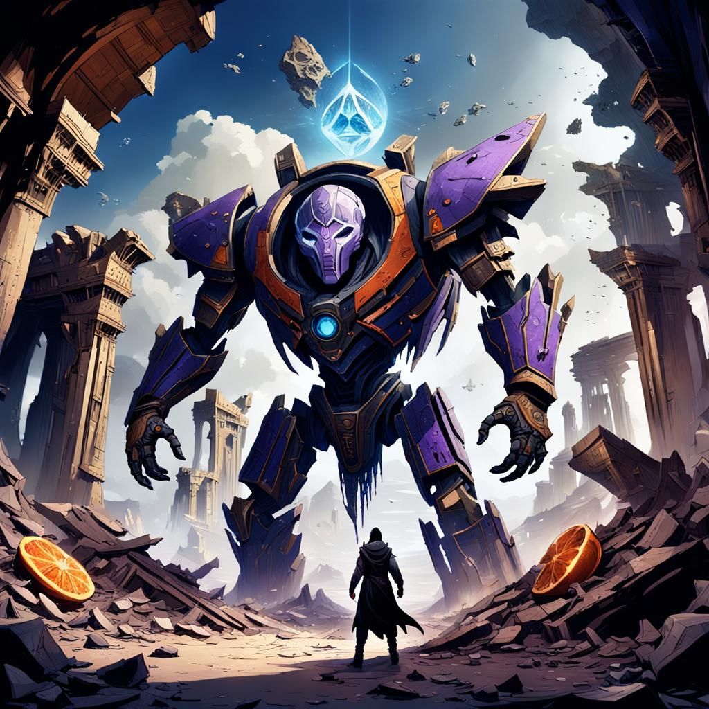 Epic Fantasy Art: Destiny with Shattered Hourglass