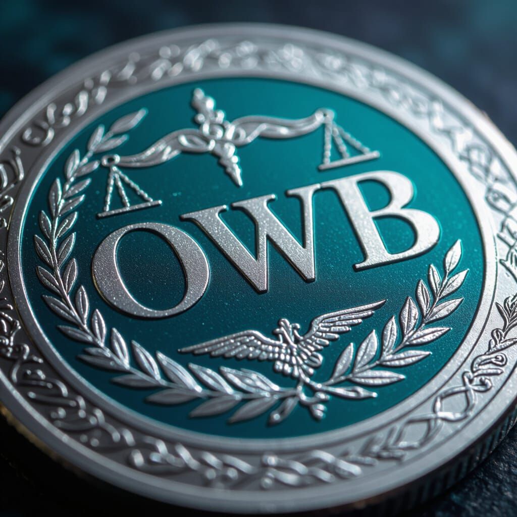 Silver Coin with OWB, Law, and Partnership Emblems