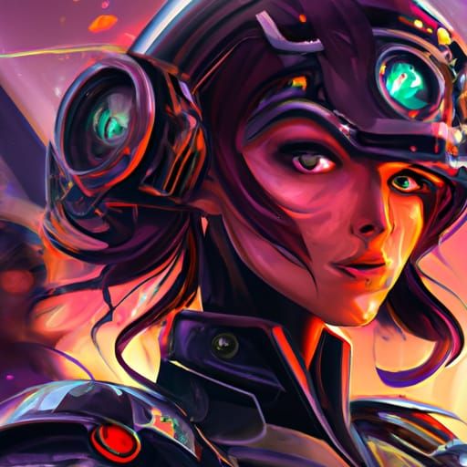 Hyperdetailed Cyborg Bartender Portrait