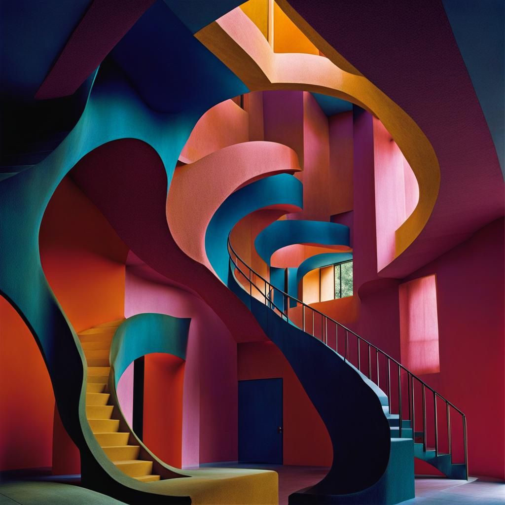 Luis Barragan Inspired House Interior Photograph