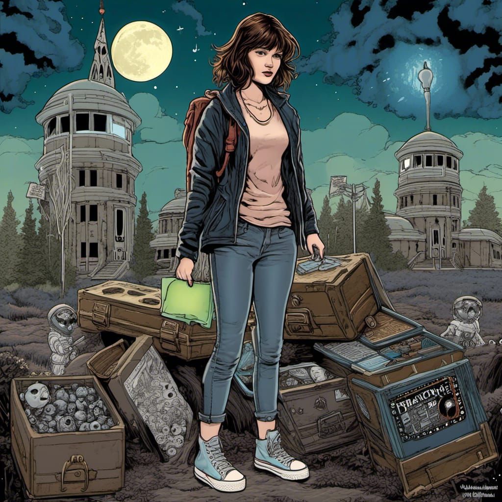 Paranormal Investigator on Alien Moon, Comic Book Art