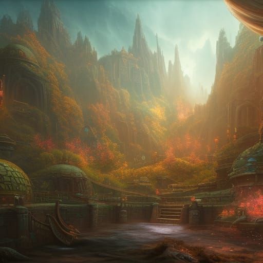 Fantastical Deep Color Matte Painting in 8k