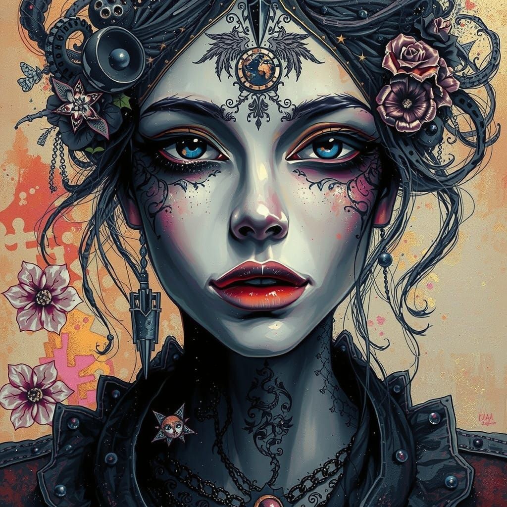 Cosmic Dreamscape: Swirling Iridescent Vapors and Ethereal S...