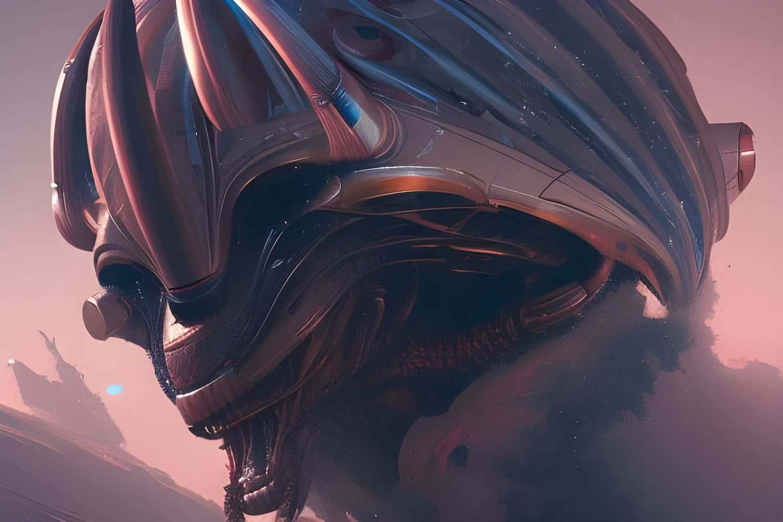 Alien Surfer: 8K Resolution Concept Art