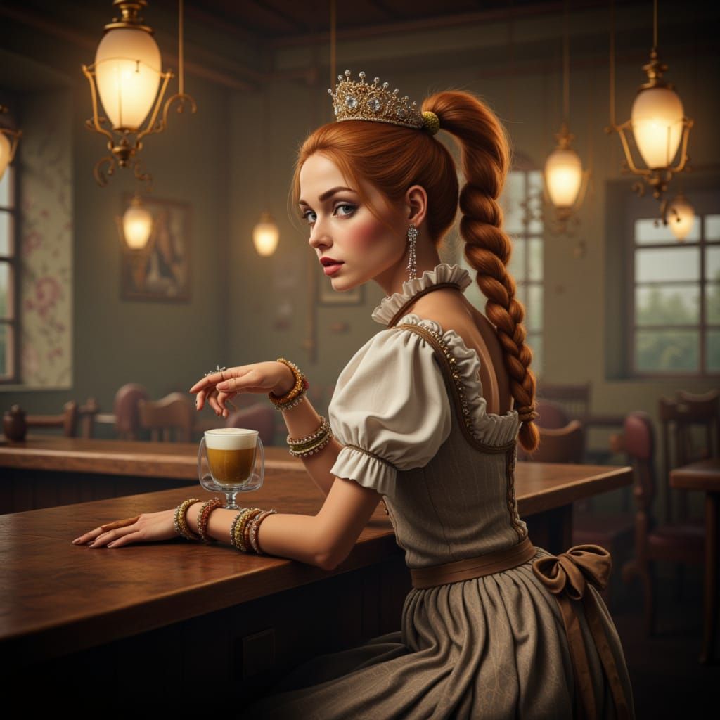 Czarina Dunka in German Quarter, Photorealistic Style