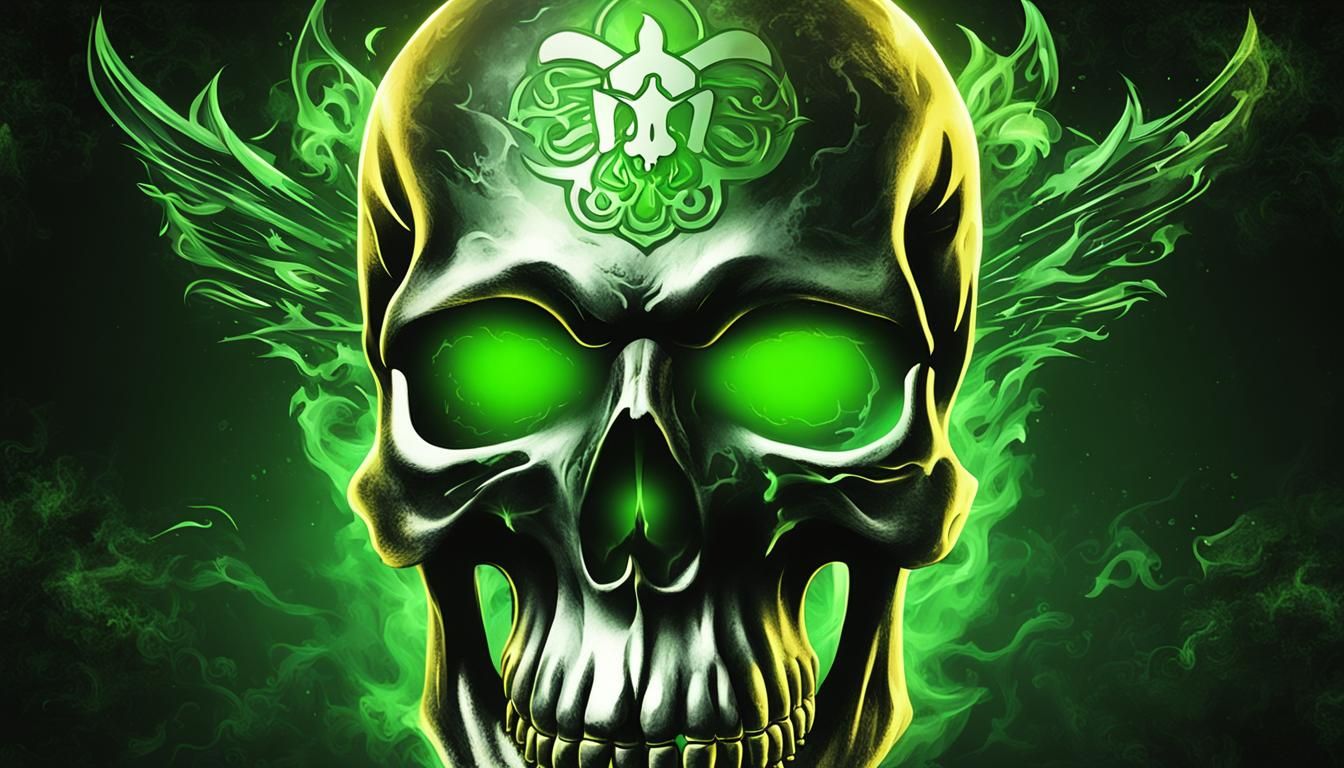 Green skull