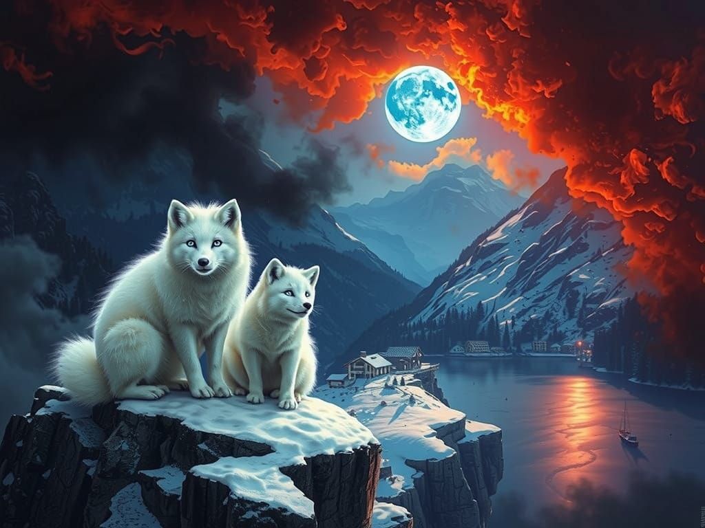 Arctic Foxes Bask in Winter Wonderland