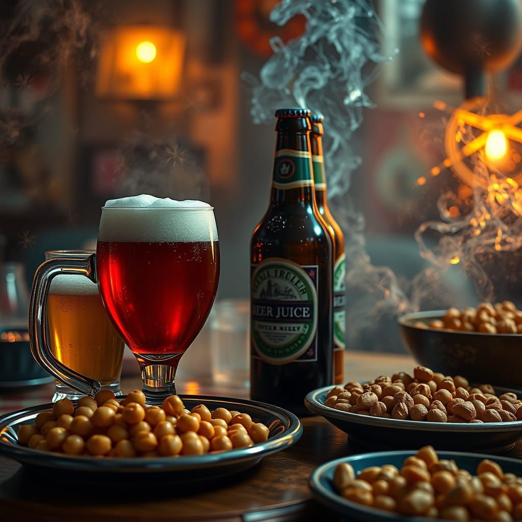 Fantastical Feast in Vibrant Colors, Matte Painting Style