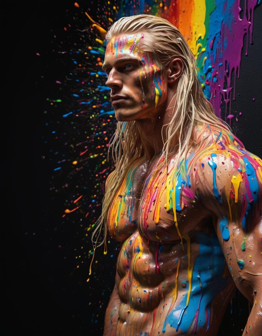 Heroic Visionary Art Portrait in Vibrant Colors