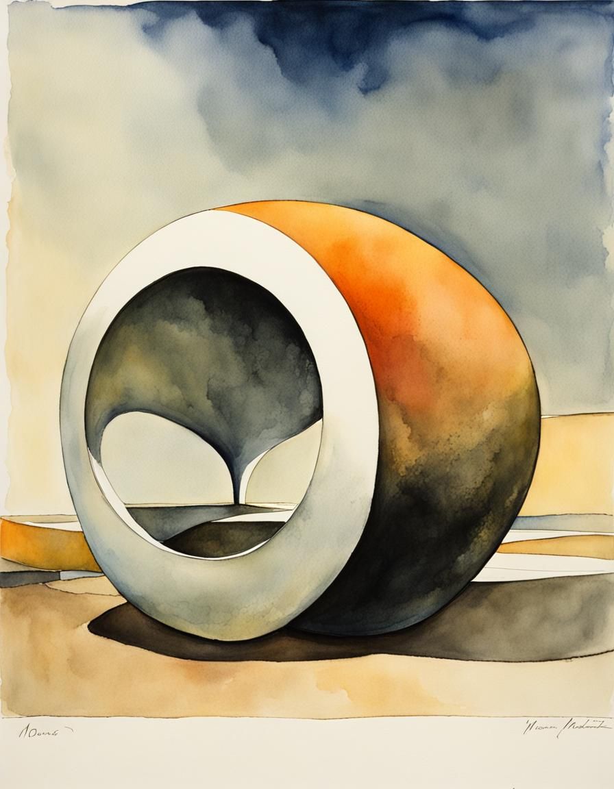 Abstract Watercolor Nodes with Transparent Wash