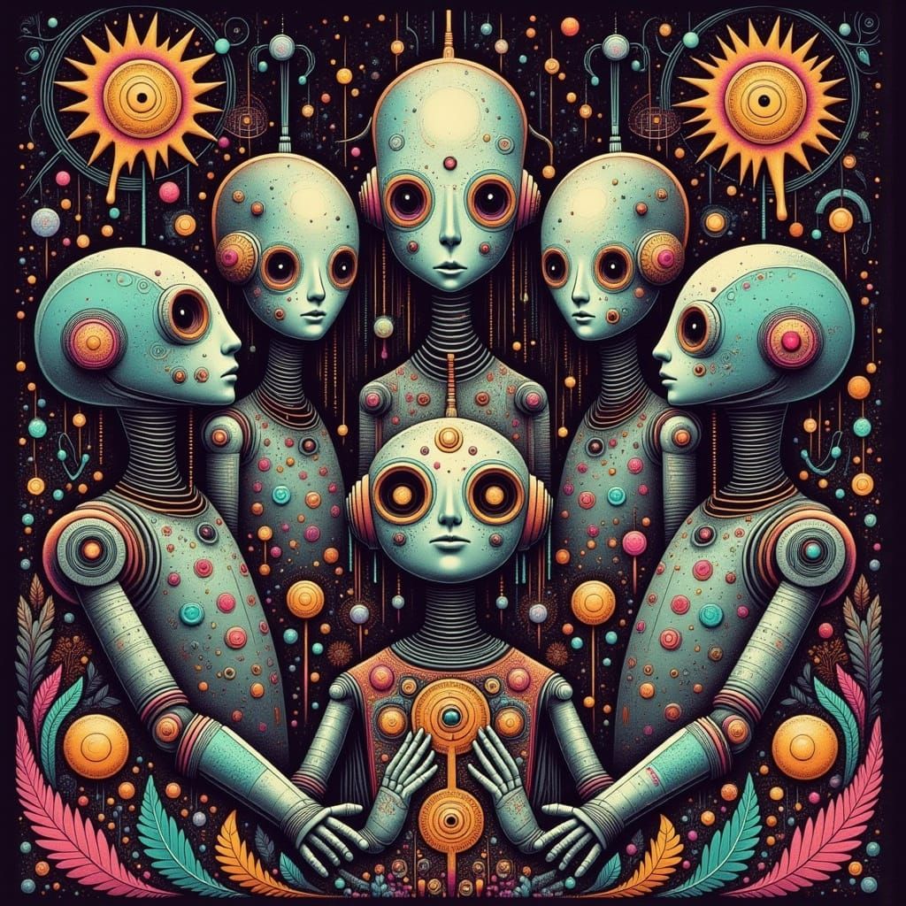 Retrofuture Robots in Vibrant Spiritual Ritual