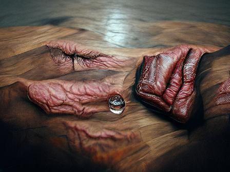 Detailed Painting of a Dark Liminal Space