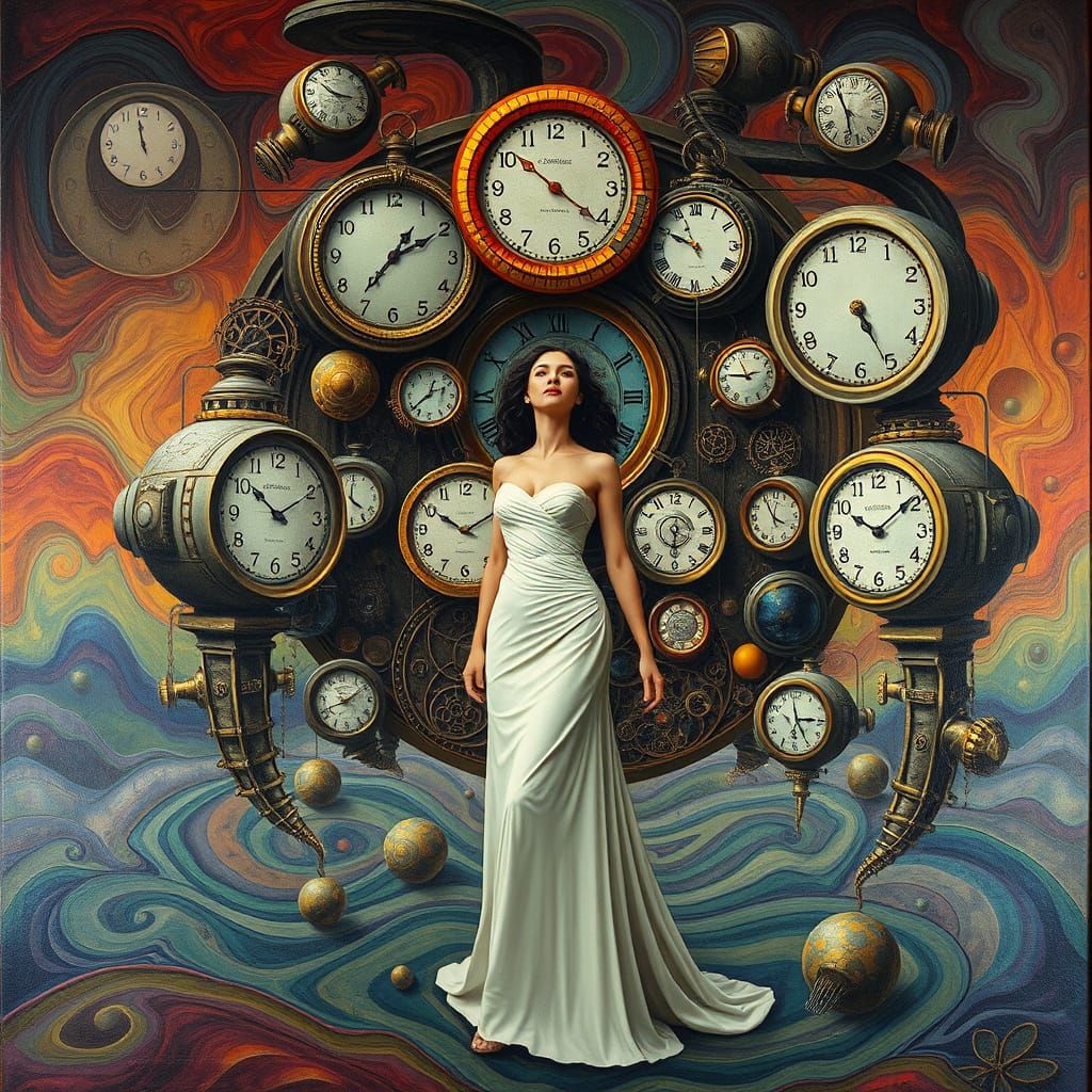 Surreal Futuristic Hive Dreamscape in Oil Paint Style